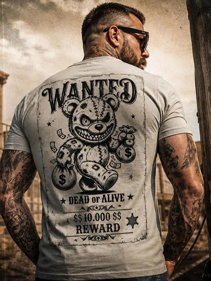 Herren Shirt mit Aufdruck Wanted Bear