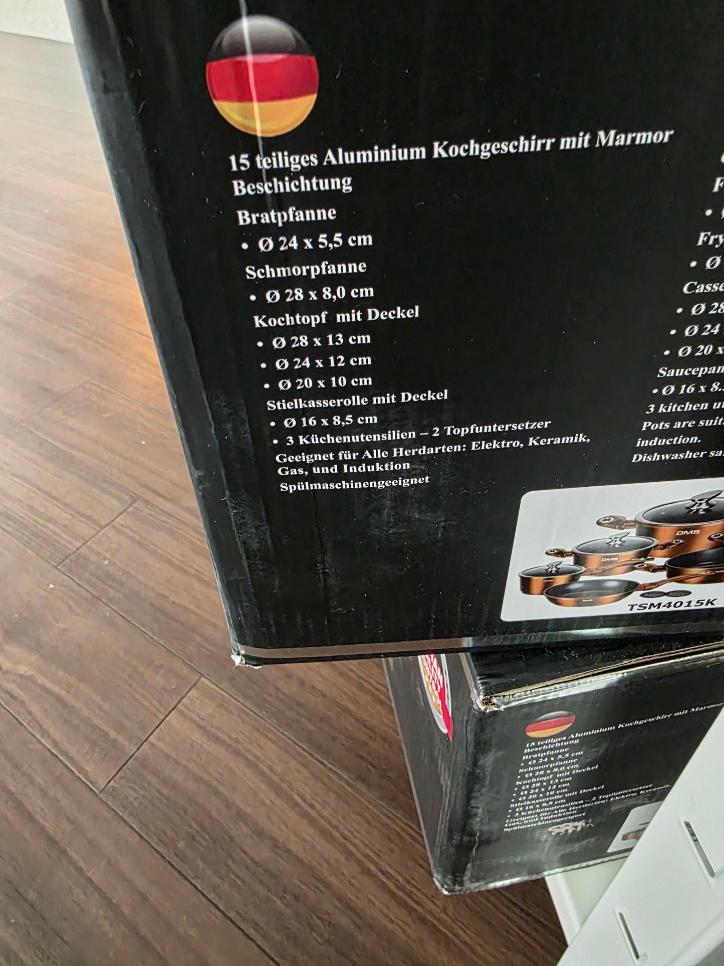 Topfset von DMS mit Marmor beschichtug