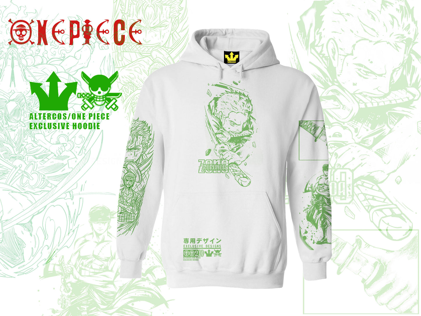 One Piece Roronoa Zoro Kapuzenpullover