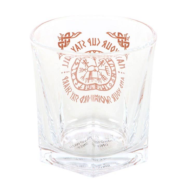 Viking-Kompass Lowball-Glas mit Untersetzer