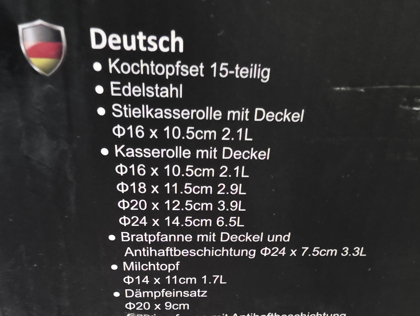 Topfset von DMS Edelstahl