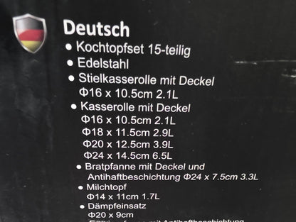 Topfset von DMS Edelstahl