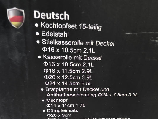 Topfset von DMS Edelstahl