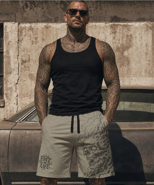 Herren Shorts Inferno Skull